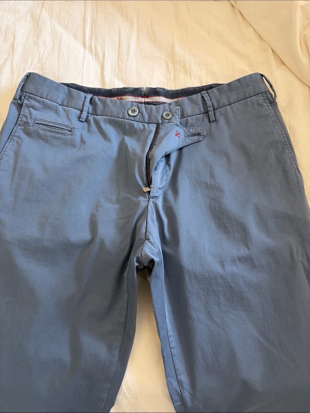 Isaia Men's Blue Casual Chino Pants